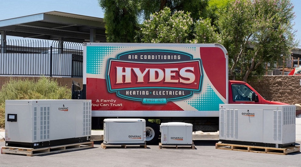 Generac Whole Home Generators with Hydes Truck